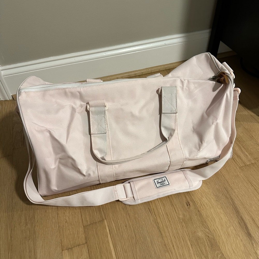 Baby Pink Herschel Novel Duffle Bag (never used)